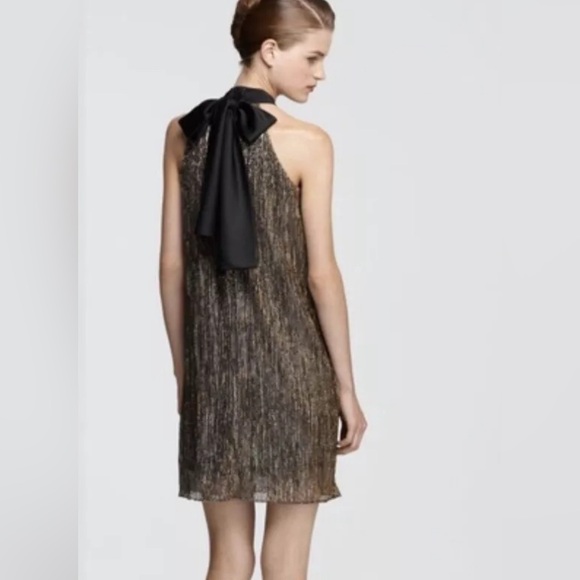 Laundry by Shelli Segal Gold Shimmer Party Dress NWT - Picture 3 of 10